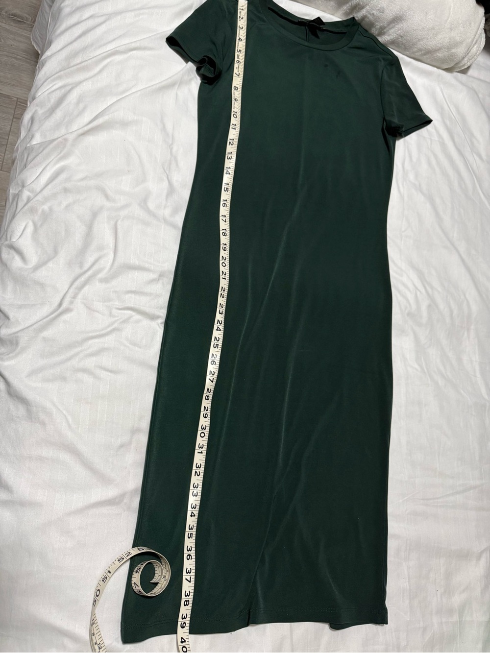 Forever 21 Dark Green Short-Sleeve Maxi Dress
